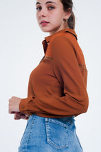 Load image into Gallery viewer, Front Insert Blouse Orange