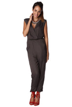 Load image into Gallery viewer, Gray Wrap Jumpsuit