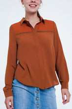 Load image into Gallery viewer, Front Insert Blouse Orange