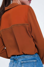 Load image into Gallery viewer, Front Insert Blouse Orange