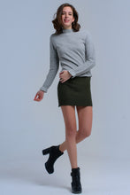 Load image into Gallery viewer, Sweater With Ruffle in Gray