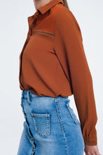 Load image into Gallery viewer, Front Insert Blouse Orange