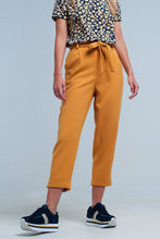 Load image into Gallery viewer, Mustard High Waisted Pants With Belt