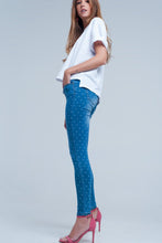 Load image into Gallery viewer, Skinny Jeans in Polka Dot Print