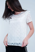 Load image into Gallery viewer, White Embroidered Top