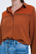 Load image into Gallery viewer, Front Insert Blouse Orange