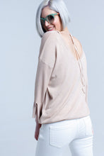 Load image into Gallery viewer, Pink Knit Sweater With Gold Lurex Detail