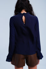 Load image into Gallery viewer, Flowing Navy Blouse