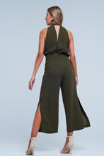 Load image into Gallery viewer, Khaki Jumpsuit With Back Bow