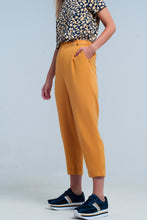 Load image into Gallery viewer, Mustard High Waisted Pants With Belt