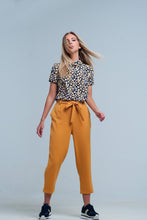 Load image into Gallery viewer, Mustard High Waisted Pants With Belt