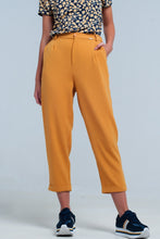 Load image into Gallery viewer, Mustard High Waisted Pants With Belt