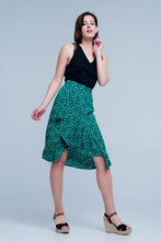 Load image into Gallery viewer, Green Skirt With Flower Print