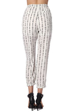 Load image into Gallery viewer, Cream Pants With Contrast Geo-Tribal Print
