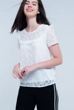 Load image into Gallery viewer, White Embroidered Top