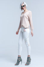 Load image into Gallery viewer, Pink Knit Sweater With Gold Lurex Detail