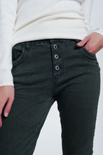 Load image into Gallery viewer, Khaki Jeans With Button Closure