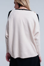 Load image into Gallery viewer, Pink Pale Knitted Sweater With Pearl Detail