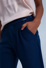 Load image into Gallery viewer, Navy Shiny Pants